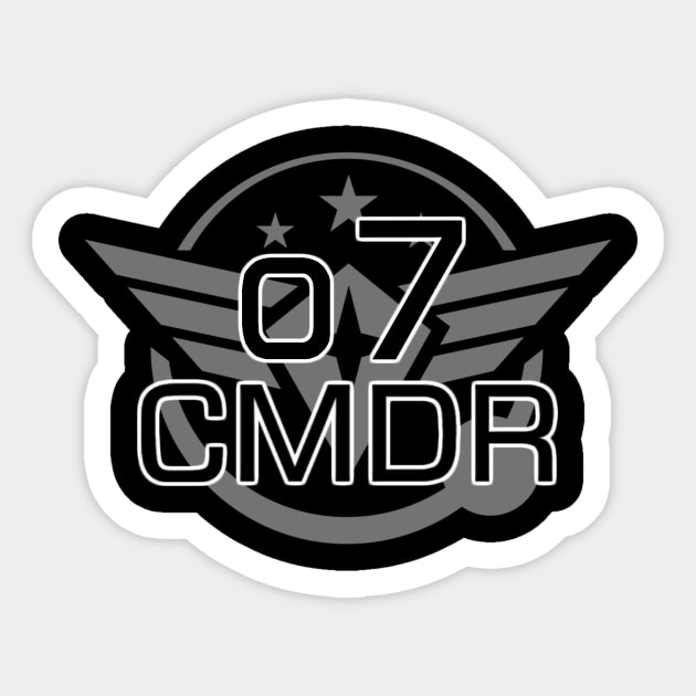 o7 CMDR - Hudson Sticker by Space Cadet Central